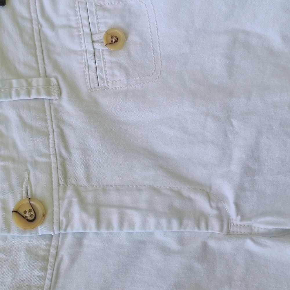 Dockers Womens 8 White Bermuda Shorts WPL-423 Flat Front - Picture 2 of 10